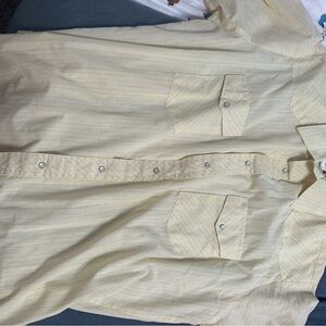 Men's Yellow Pearl Snap Shirt